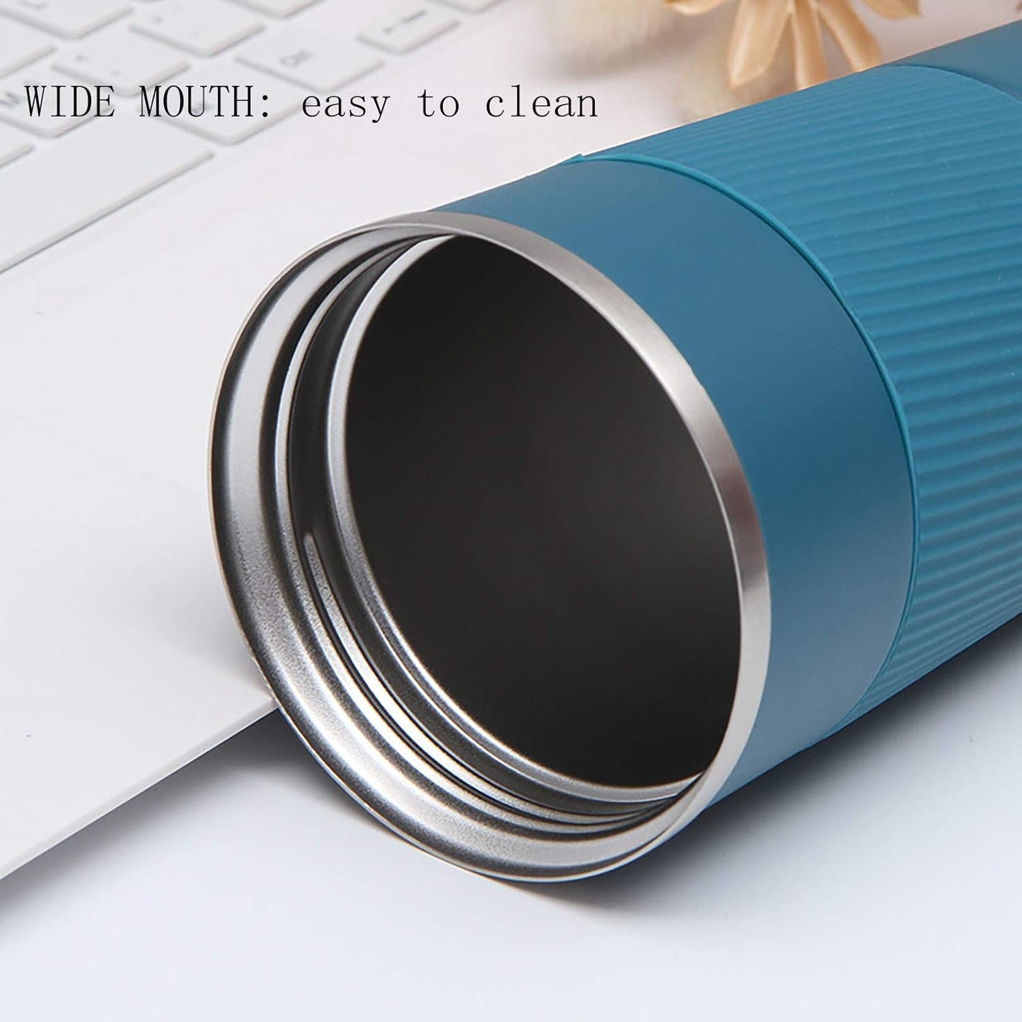 17oz Stainless Steel Vacuum Insulated Coffee Travel Mug for Ice Drink & Hot Beverage, Double Wall Travel Tumbler Cups with Spill Proof Lid for Men and Women (GREEN)