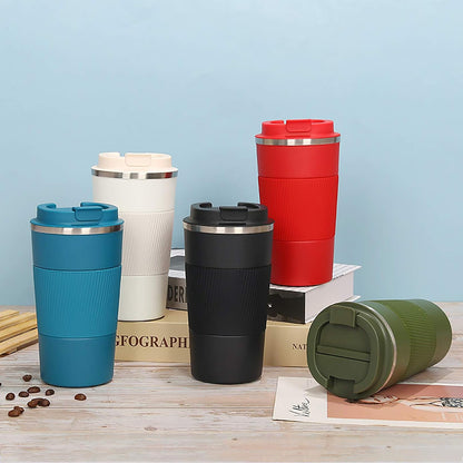 17oz Stainless Steel Vacuum Insulated Coffee Travel Mug for Ice Drink & Hot Beverage, Double Wall Travel Tumbler Cups with Spill Proof Lid for Men and Women (GREEN)