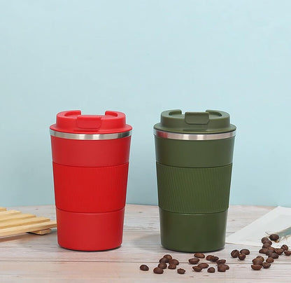 17oz Stainless Steel Vacuum Insulated Coffee Travel Mug for Ice Drink & Hot Beverage, Double Wall Travel Tumbler Cups with Spill Proof Lid for Men and Women (GREEN)