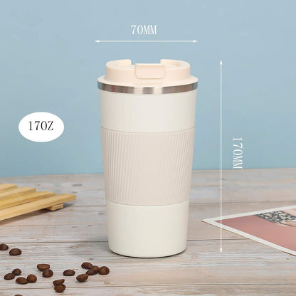 17oz Stainless Steel Vacuum Insulated Coffee Travel Mug for Ice Drink & Hot Beverage, Double Wall Travel Tumbler Cups with Spill Proof Lid for Men and Women (GREEN)