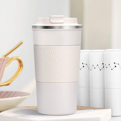 17oz Stainless Steel Vacuum Insulated Coffee Travel Mug for Ice Drink & Hot Beverage, Double Wall Travel Tumbler Cups with Spill Proof Lid for Men and Women (GREEN)