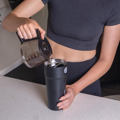 Splitflask Dual‑Chamber 30‑oz Travel Mug – Vacuum Insulated Stainless‑Steel Hot & Cold Tumbler, Leak‑Proof Lid, Cup‑Holder Friendly, BPA‑Free.