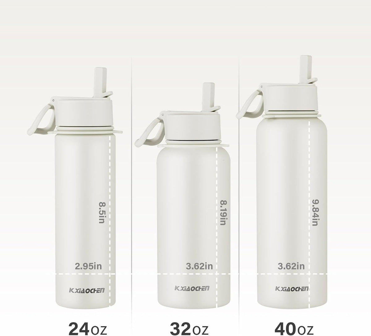 Insulated Water Bottle with Strap, 48-Hour Cold, 2 Lids