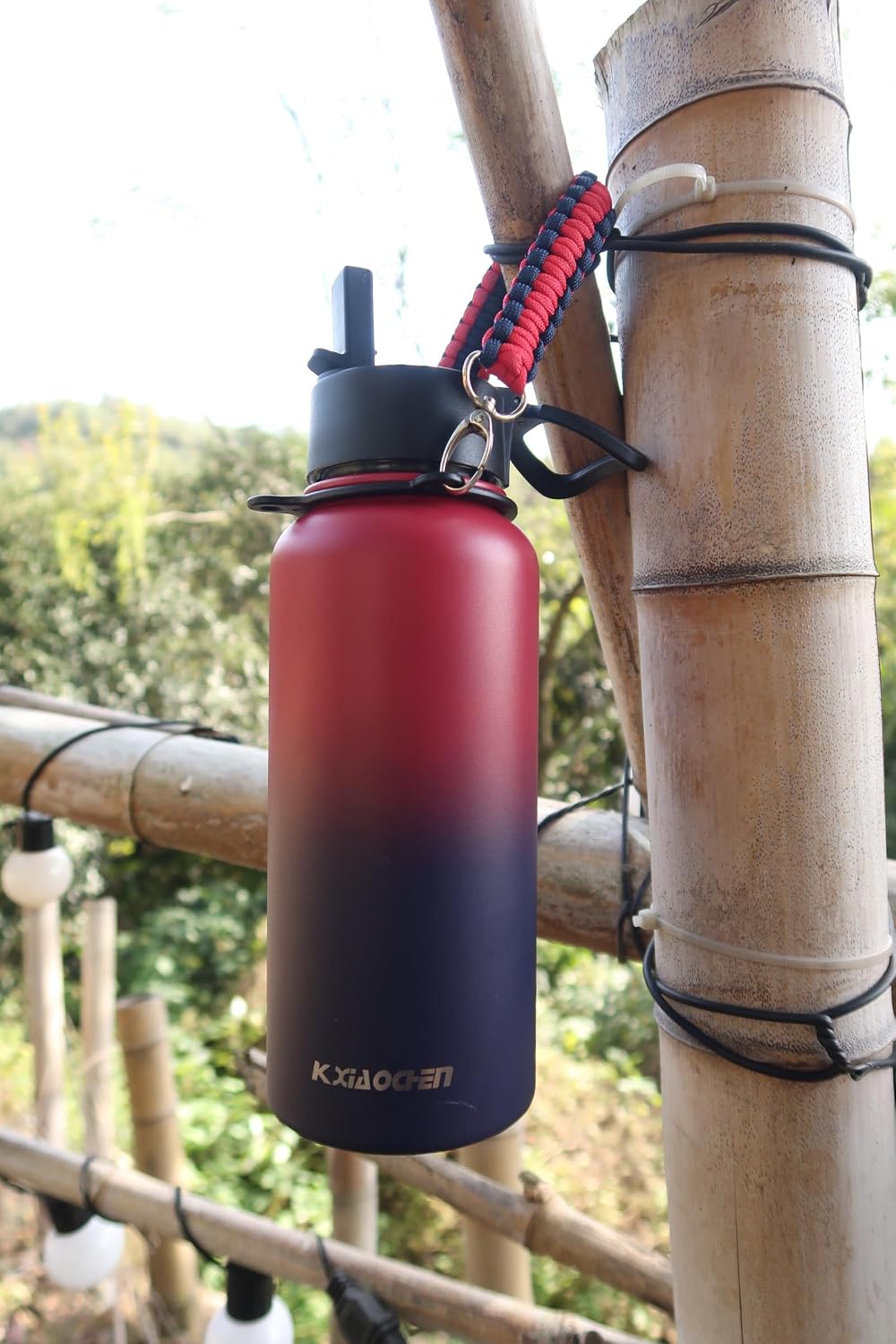Insulated Water Bottle with Strap, 48-Hour Cold, 2 Lids