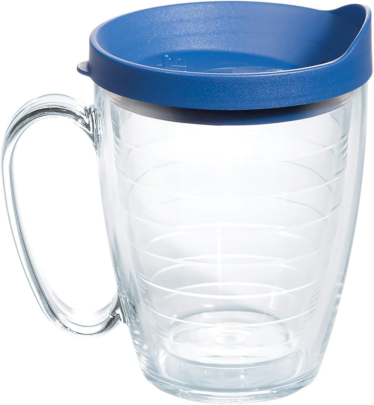 Tervis Clear & Colorful Lidded Made in USA Double Walled Insulated Tumbler Travel Cup Keeps Drinks Cold & Hot, 24oz, Black Lid, 1 Count (Pack of 1)