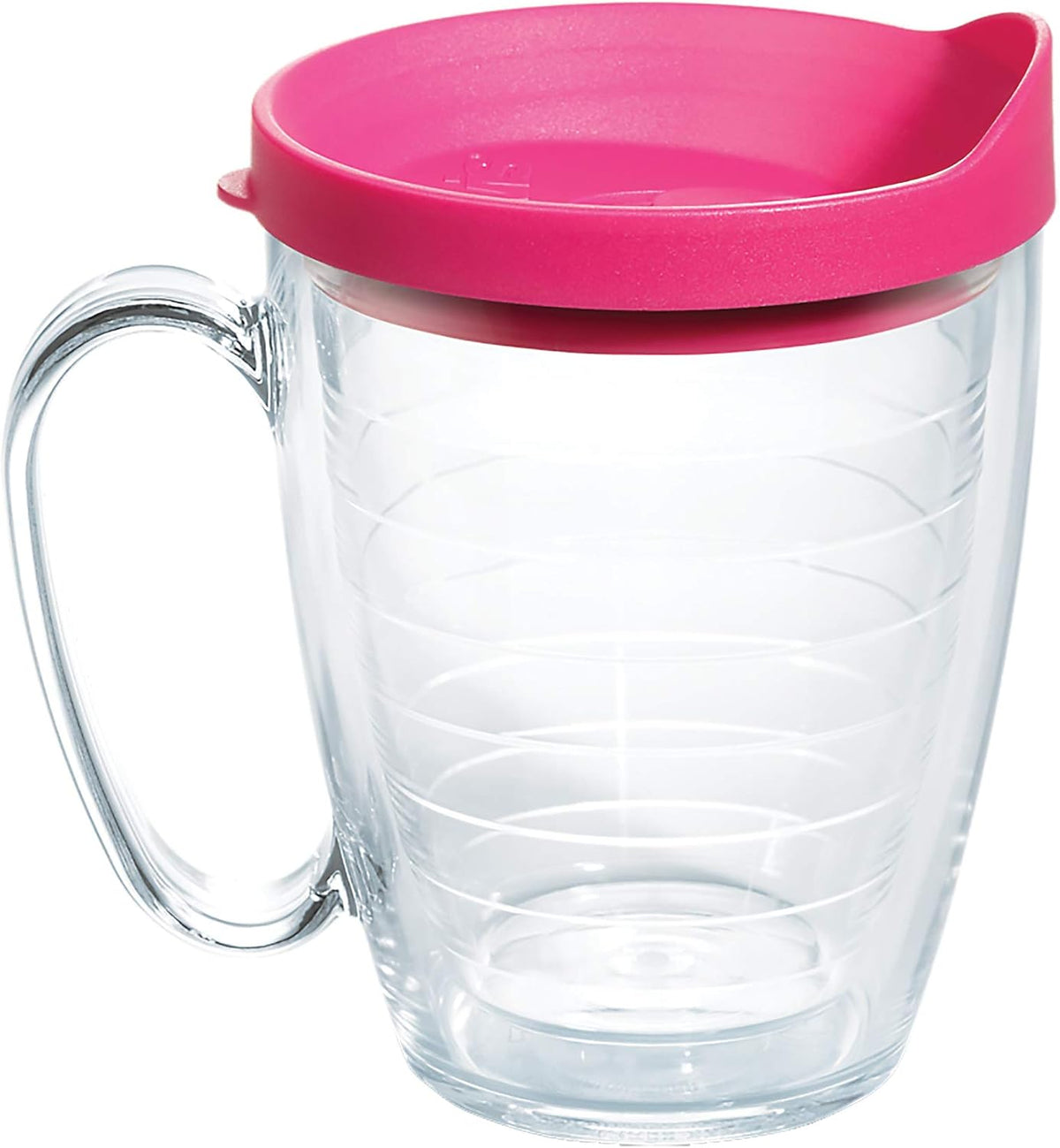 Tervis Clear & Colorful Lidded Made in USA Double Walled Insulated Tumbler Travel Cup Keeps Drinks Cold & Hot, 24oz, Black Lid, 1 Count (Pack of 1)