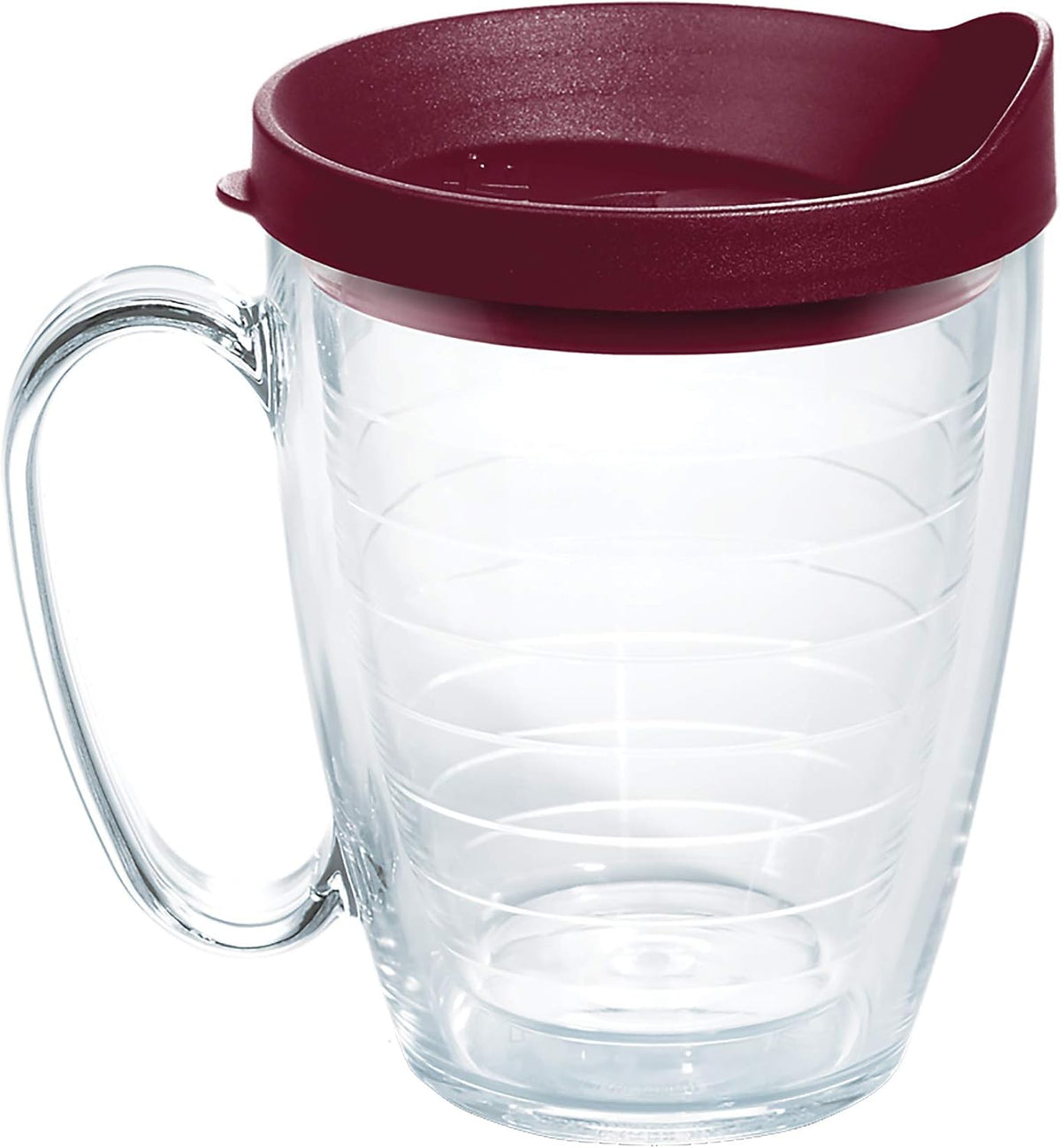 Tervis Clear & Colorful Lidded Made in USA Double Walled Insulated Tumbler Travel Cup Keeps Drinks Cold & Hot, 24oz, Black Lid, 1 Count (Pack of 1)