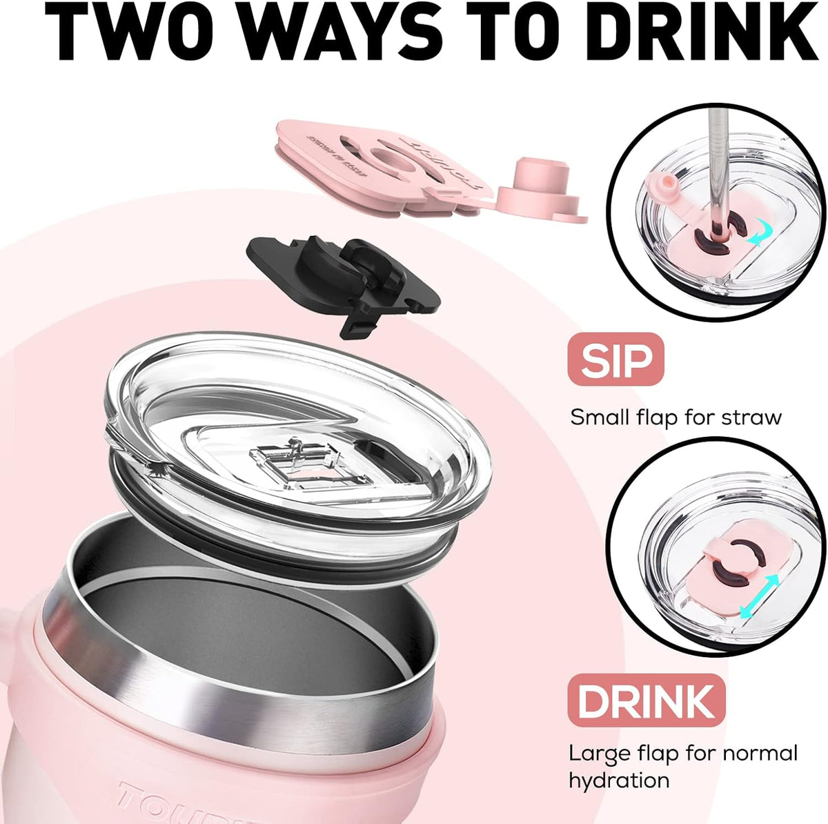 40 oz Tumbler with Handle and Straw, 3 in 1 Sip-All-Way Lid Insulated Tumblers, Reusable Stainless Steel Water Bottle for Keep Cold 34Hs or Hot 10Hs, Gifts for Women Men, Dark Green