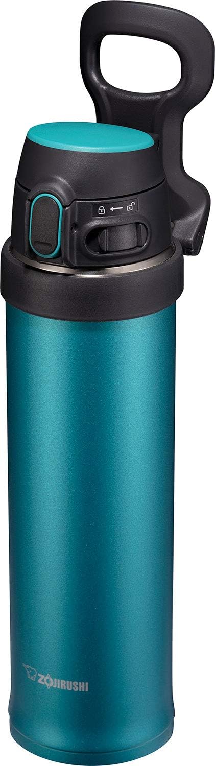 SM-QHE60GK, Flip-and-Go Stainless Mug, 20-Ounce, Teal