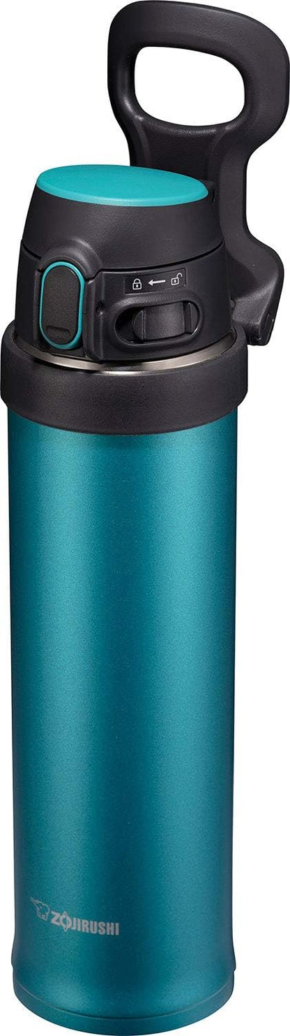 SM-QHE60GK, Flip-and-Go Stainless Mug, 20-Ounce, Teal