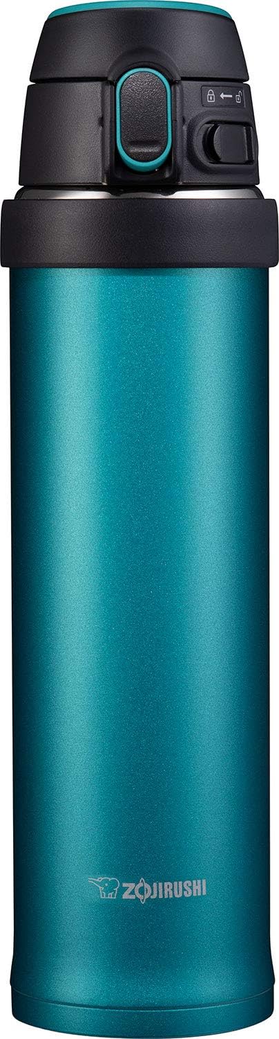 SM-QHE60GK, Flip-and-Go Stainless Mug, 20-Ounce, Teal