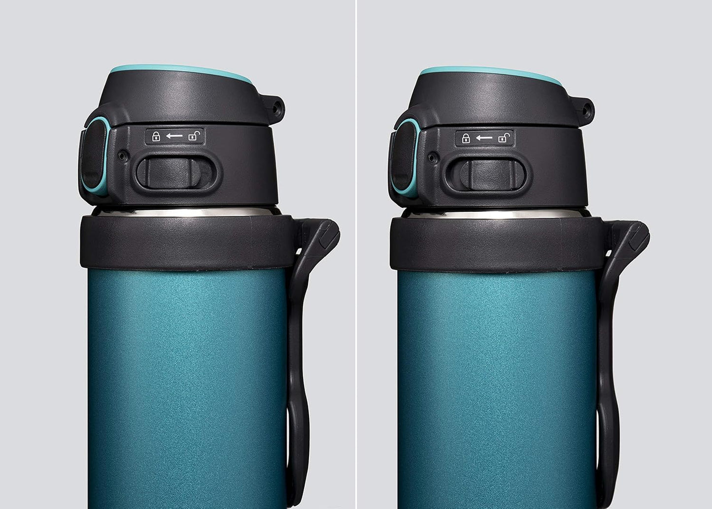 SM-QHE60GK, Flip-and-Go Stainless Mug, 20-Ounce, Teal