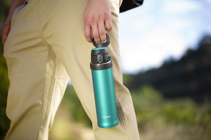 SM-QHE60GK, Flip-and-Go Stainless Mug, 20-Ounce, Teal