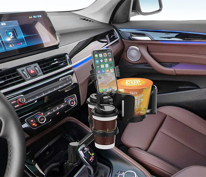 3 in 1 Car Cup Holder Expander with Adjustable Base, All Purpose Car Cup Holder and Organizer, Road Trip Essentials Car Accessories for Snack Bottles Cups Drinks (B03)
