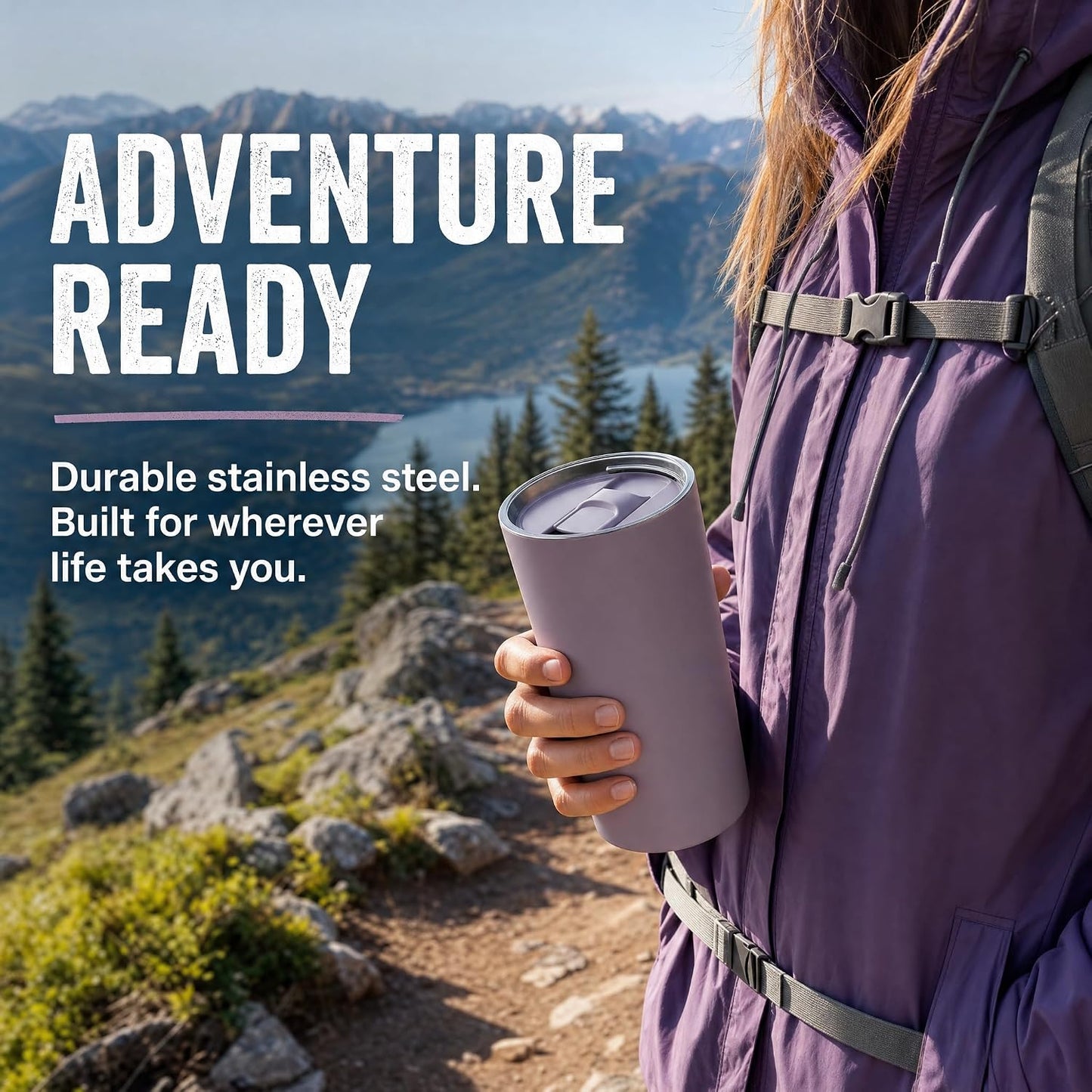 StreamSip 17oz Insulated Stainless Steel Tumbler, Double Wall Vacuum Sweat-Free Travel Coffee Cup with Slide Sip Lid, BPA-Free Reusable Coffee Mug (Teal)
