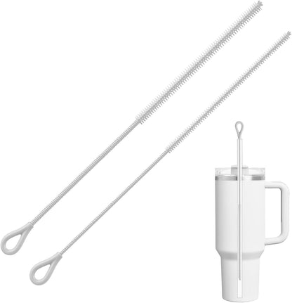 Pink Silicone Straw Cleaner Brushes,2 Pack, 0.24" & 0.35" Sizes