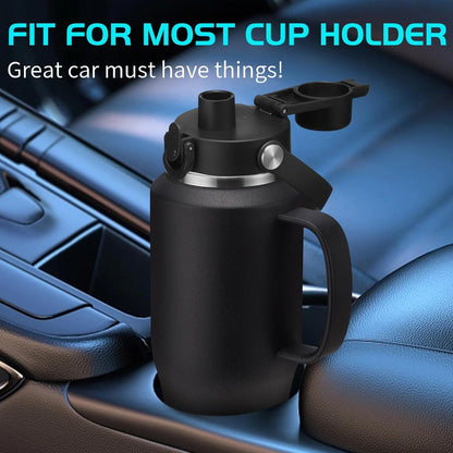 40 OZ Water-Bottle Fit Car Cup-Holder - Double Wall Vacuum Insulated Thermal with Lid and Straw, Stainless Steel Cup 40oz with Carrying Case, for Travel Drive