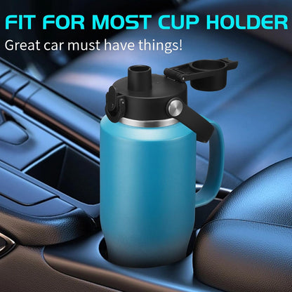 40 OZ Water-Bottle Fit Car Cup-Holder - Double Wall Vacuum Insulated Thermal with Lid and Straw, Stainless Steel Cup 40oz with Carrying Case, for Travel Drive