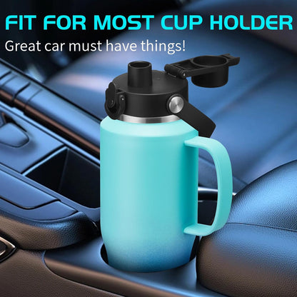 40 OZ Water-Bottle Fit Car Cup-Holder - Double Wall Vacuum Insulated Thermal with Lid and Straw, Stainless Steel Cup 40oz with Carrying Case, for Travel Drive