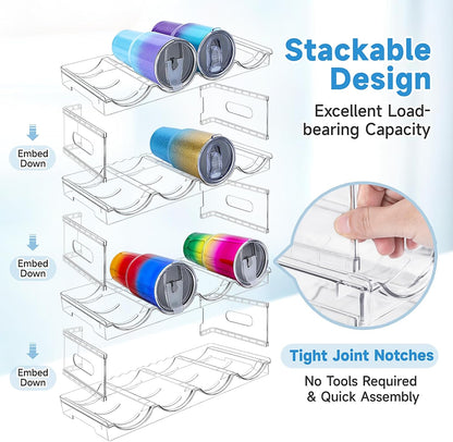 Amaoot Large Compartment Stackable Water Bottle Organizer for Cabinet