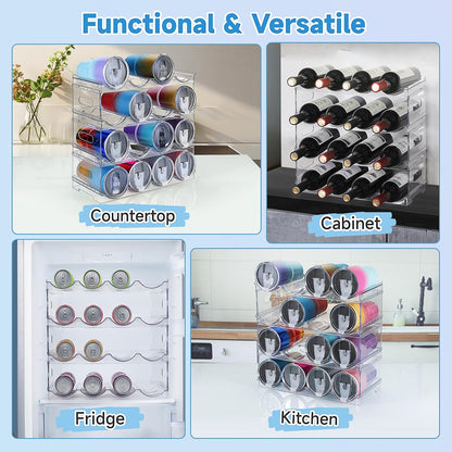 Amaoot Large Compartment Stackable Water Bottle Organizer for Cabinet