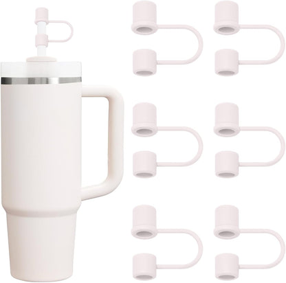 6PCS Silicone Straw Covers Caps Compatible with Stanley 30&40 Oz Tumbler Accessories Simple Straw Toppers Reusable Caps for Stanley Cup 10mm 0.4in Straws (Colorful 1)