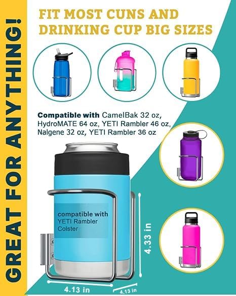 Screw Mount Large Cup, Water Bottle & Tumbler Holder Organizer
