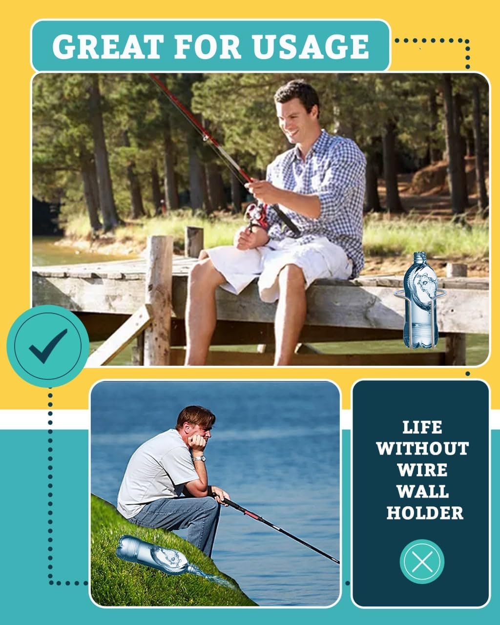 Screw Mount Large Cup, Water Bottle & Tumbler Holder Organizer