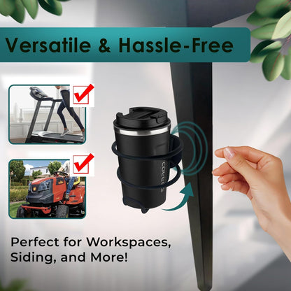 Screw Mount Large Cup, Water Bottle & Tumbler Holder Organizer