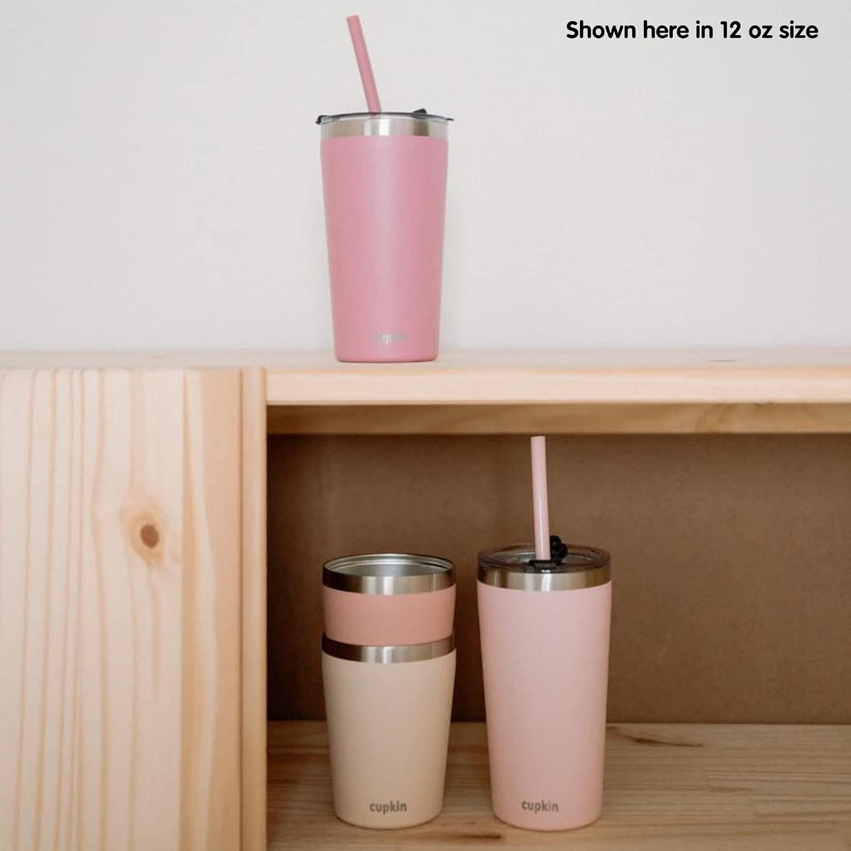 Stainless Steel Insulated Tumbler with Lid and Straw, 20 oz Stainless Steel Cups, Set of 2 Travel Coffee Mug for Adults, Iced Coffee Cup with Lid, Tumbler for Travel (Coral + Yellow)