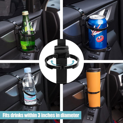 2PCS Car Cup Holder, Adjustable Folding Drink Holder | for Soda Cans, Water Bottles, Coffee Cup
