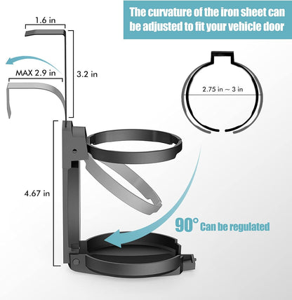 2PCS Car Cup Holder, Adjustable Folding Drink Holder | for Soda Cans, Water Bottles, Coffee Cup