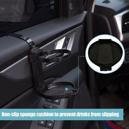 2PCS Car Cup Holder, Adjustable Folding Drink Holder | for Soda Cans, Water Bottles, Coffee Cup