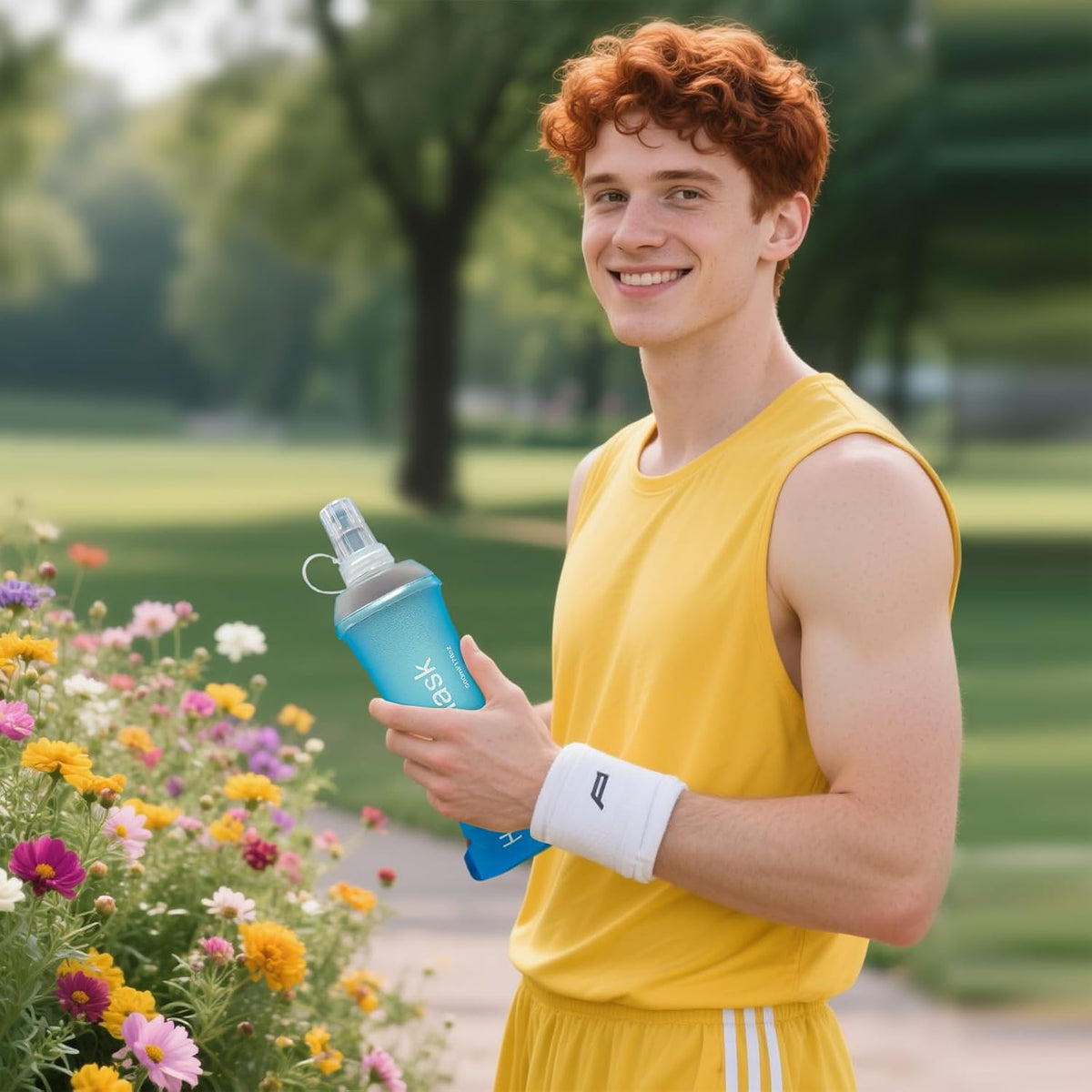 GYGYL Soft Flask, Collapsible Water Bottle for Sports, 250ml Grey