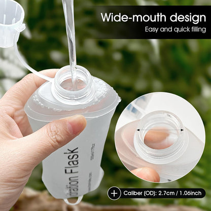 GYGYL Soft Flask, Collapsible Water Bottle for Sports, 250ml Grey
