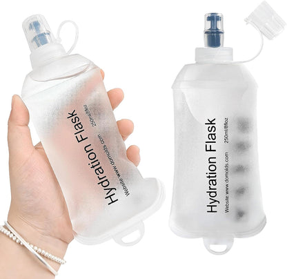GYGYL Soft Flask, Collapsible Water Bottle for Sports, 250ml Grey