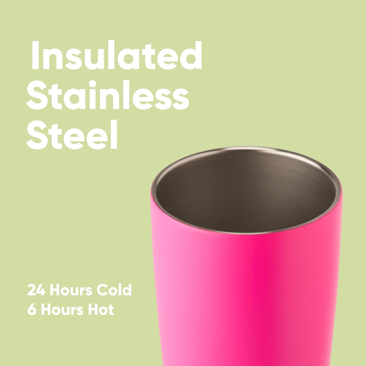SmoothSip Insulated Travel Coffee Cup 20 oz Watermelon Breeze