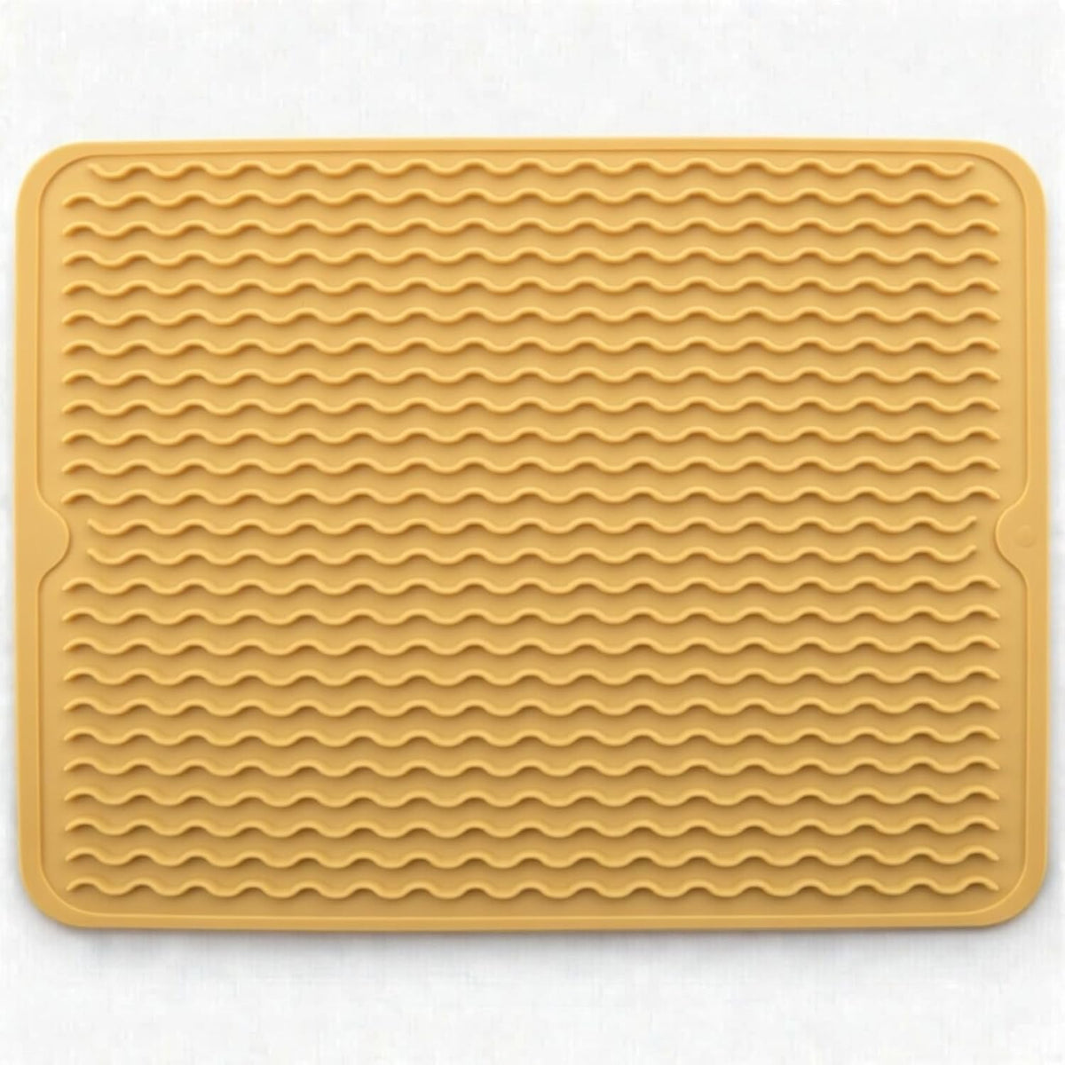 Silicone Dish Drying Mat 16 x 12 Inch, Non-Slip Heat Resistant Food-Grade Silicone Dish Pad, Easy Clean Multipurpose Sink Mat & Counter Protector, Gray