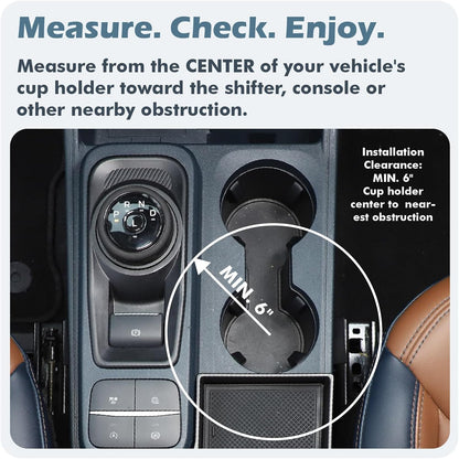 Car Cup Holder Tray, 3 in 1 Cup Holder Expander Adapter for Car, 360° Rotating 10.5" Car Food Tray Eating Table, Road Trip Essentials Fits Yeti, Hydro Flask 16-46 oz Large Water Bottles