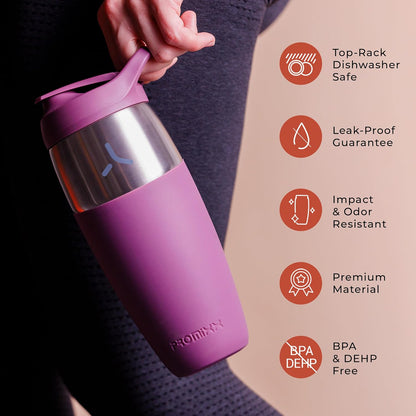 Pursuit Stainless Steel Shaker Bottle 32oz, Black