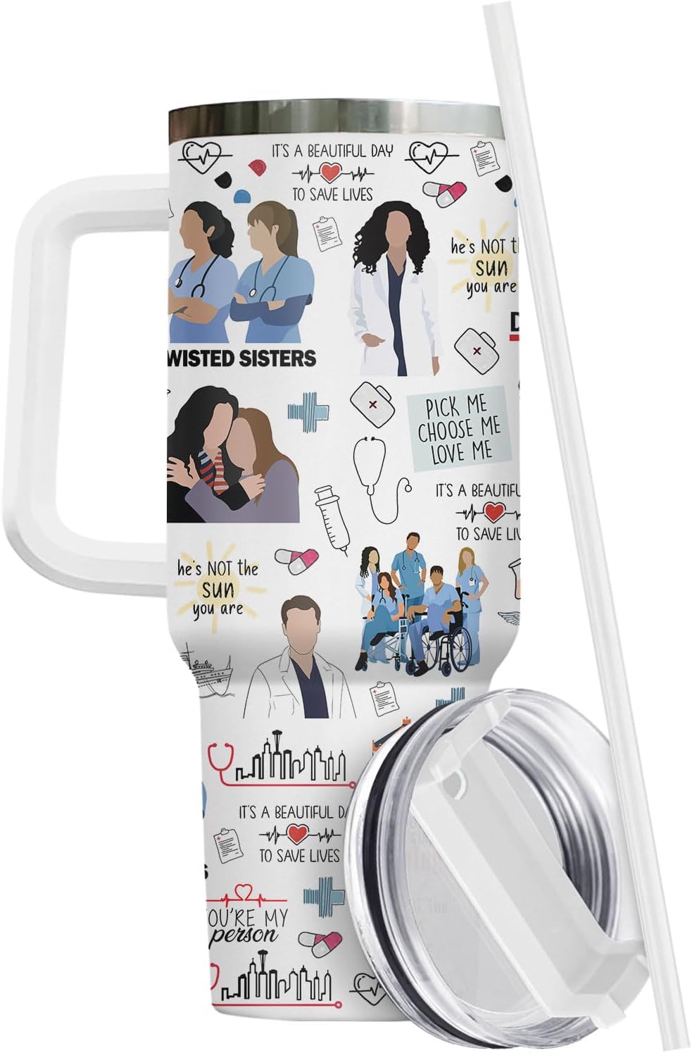 Dumpster Fire This Little 40 oz Tumbler with Handle, Spooky Lover Gift | Gifts for Him Her, Friends & Coworkers