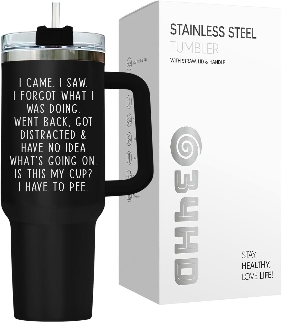 Dumpster Fire This Little 40 oz Tumbler with Handle, Spooky Lover Gift | Gifts for Him Her, Friends & Coworkers