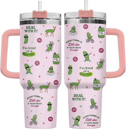 Dumpster Fire This Little 40 oz Tumbler with Handle, Spooky Lover Gift | Gifts for Him Her, Friends & Coworkers