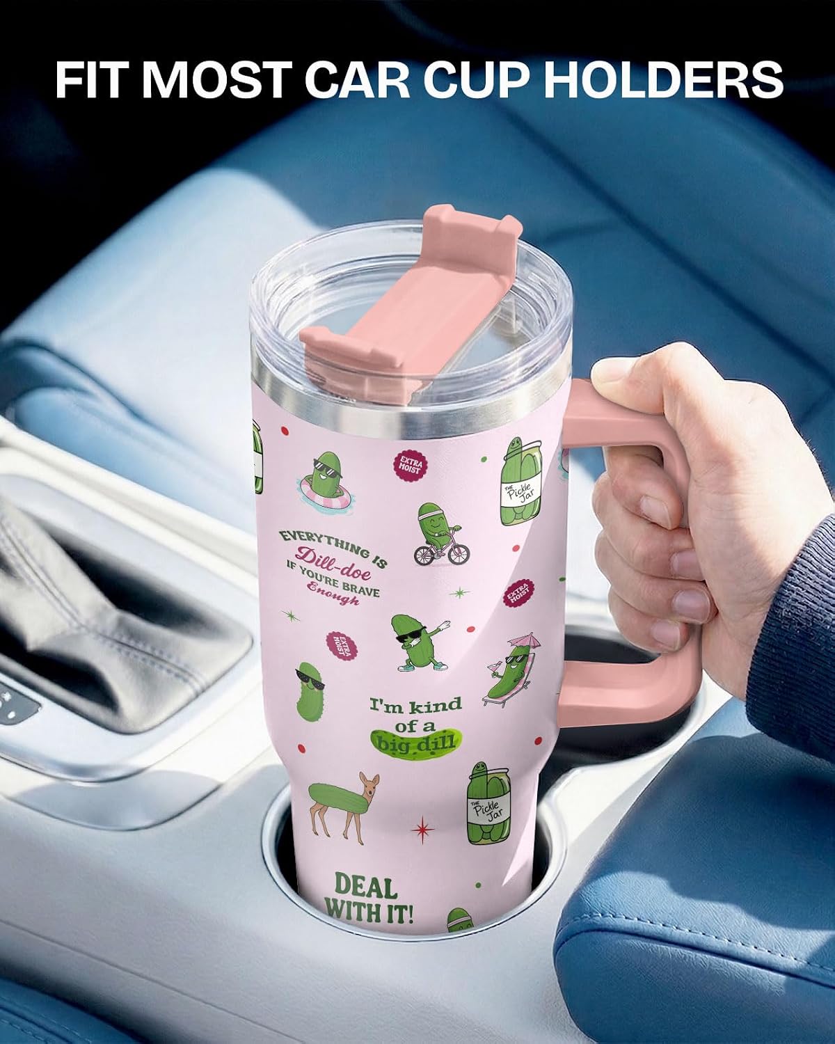 Dumpster Fire This Little 40 oz Tumbler with Handle, Spooky Lover Gift | Gifts for Him Her, Friends & Coworkers