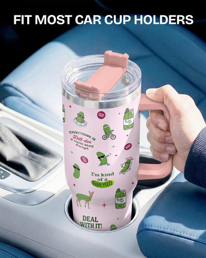 Dumpster Fire This Little 40 oz Tumbler with Handle, Spooky Lover Gift | Gifts for Him Her, Friends & Coworkers