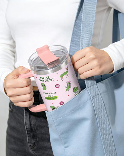 Dumpster Fire This Little 40 oz Tumbler with Handle, Spooky Lover Gift | Gifts for Him Her, Friends & Coworkers