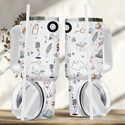 Dumpster Fire This Little 40 oz Tumbler with Handle, Spooky Lover Gift | Gifts for Him Her, Friends & Coworkers