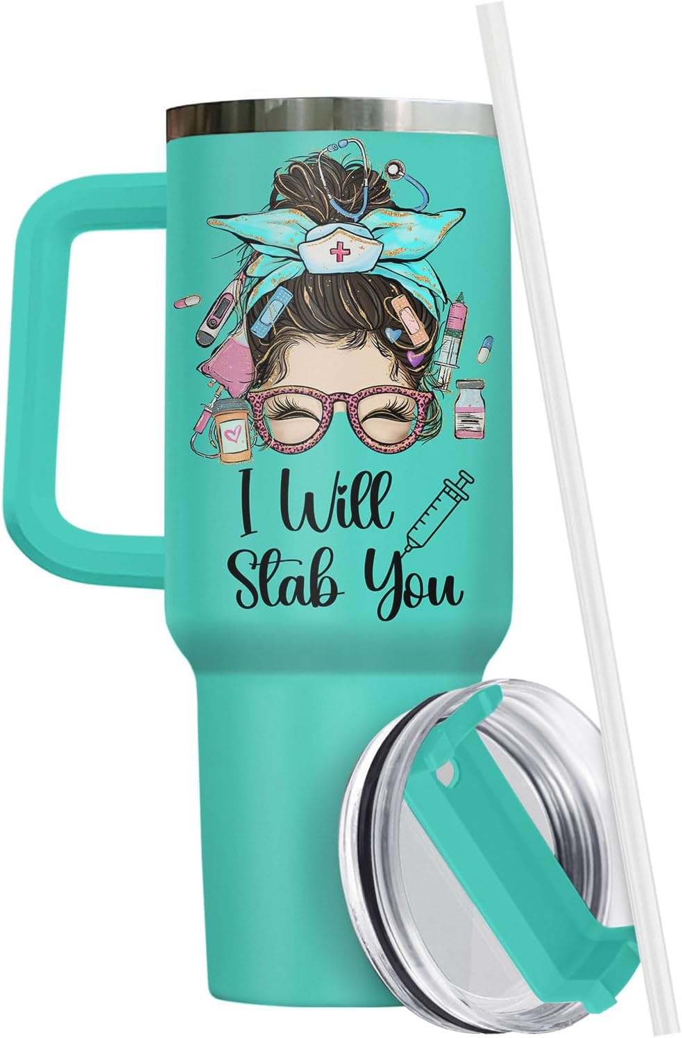 Dumpster Fire This Little 40 oz Tumbler with Handle, Spooky Lover Gift | Gifts for Him Her, Friends & Coworkers