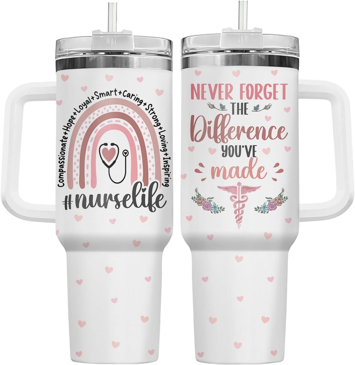 Dumpster Fire This Little 40 oz Tumbler with Handle, Spooky Lover Gift | Gifts for Him Her, Friends & Coworkers