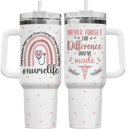 Dumpster Fire This Little 40 oz Tumbler with Handle, Spooky Lover Gift | Gifts for Him Her, Friends & Coworkers